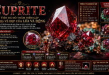 Cuprite – Viên đá đỏ thẫm hiếm gặp mang vẻ đẹp của lửa và đồng